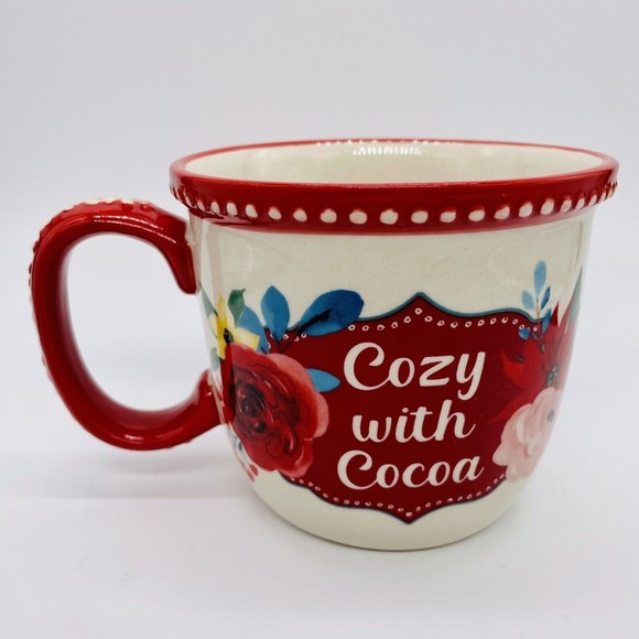 Pioneer Woman Cozy with Cocoa Ceramic Coffee Mug Tea Cup 16-Ounce Mint Condition - Picture 2 of 4